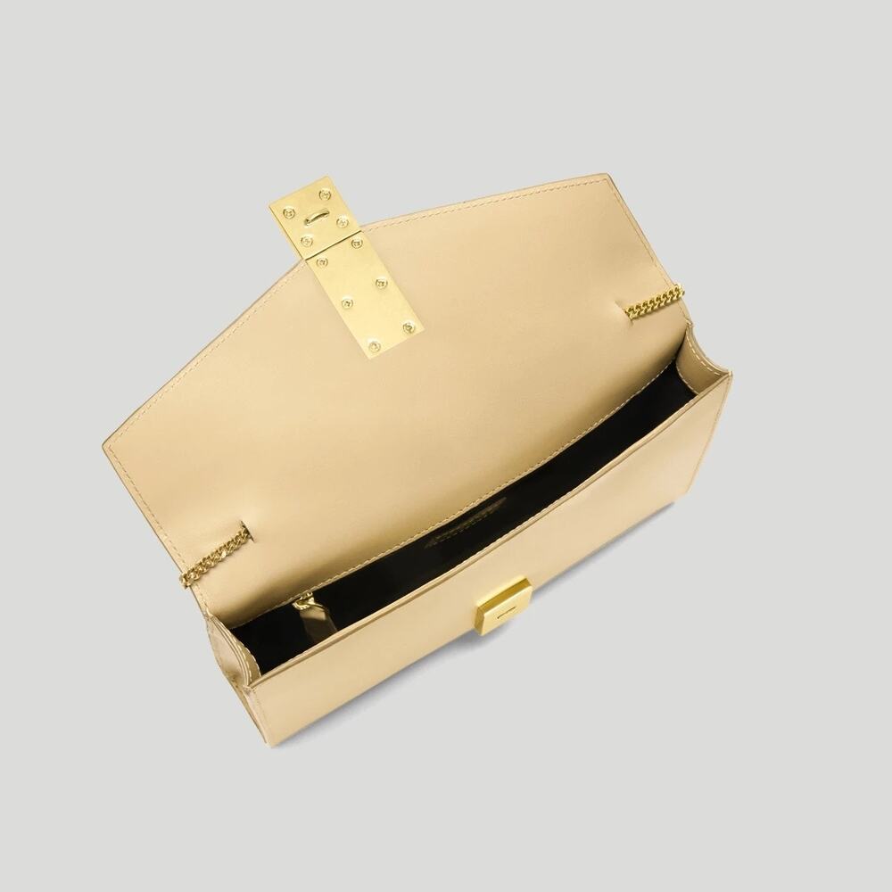 DeMellier London NEW The Vancouver Clutch Dune Smooth Leather Bag - Picture 3 of 10